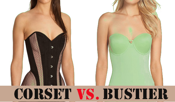 what is different between bustier and corset