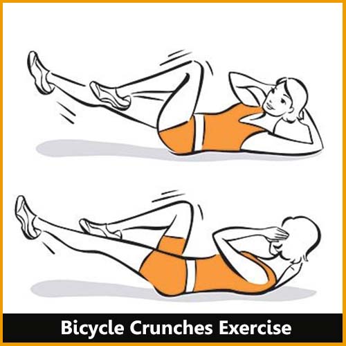 Bicycle Crunches Exercise - get rid of muffin top and love handles