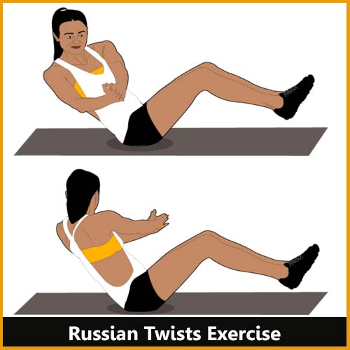 Russian Twists Exercise - get rid of love handles and muffin top
